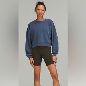 Lululemon Perfectly Oversized Cropped Crew Softstreme Iron Blue
